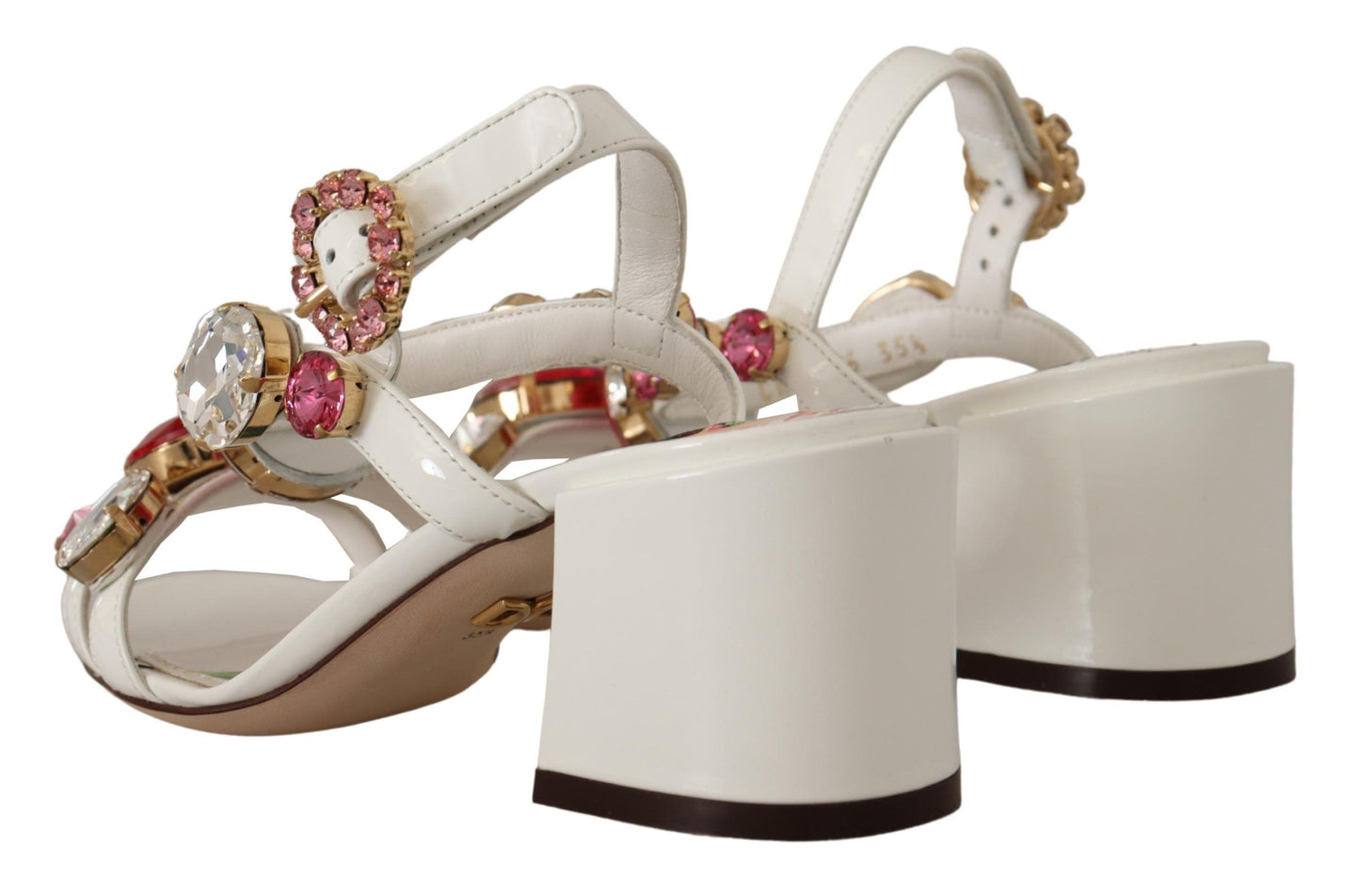 Elegant Strappy Sandals with Pink Roses and Crystals