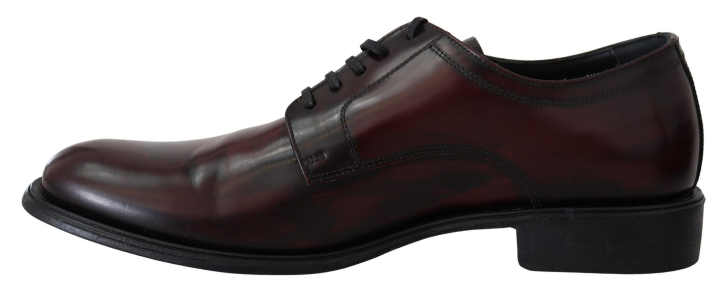 Elegant Brown Leather Derby Formal Shoes