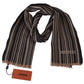 Elegant Multicolor Wool Scarf with Logo Embroidery
