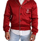 Sumptuous Silk Red Bomber Jacket