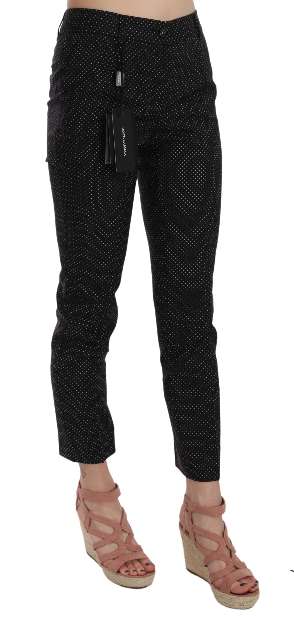 Elegant Black Virgin Wool Trousers