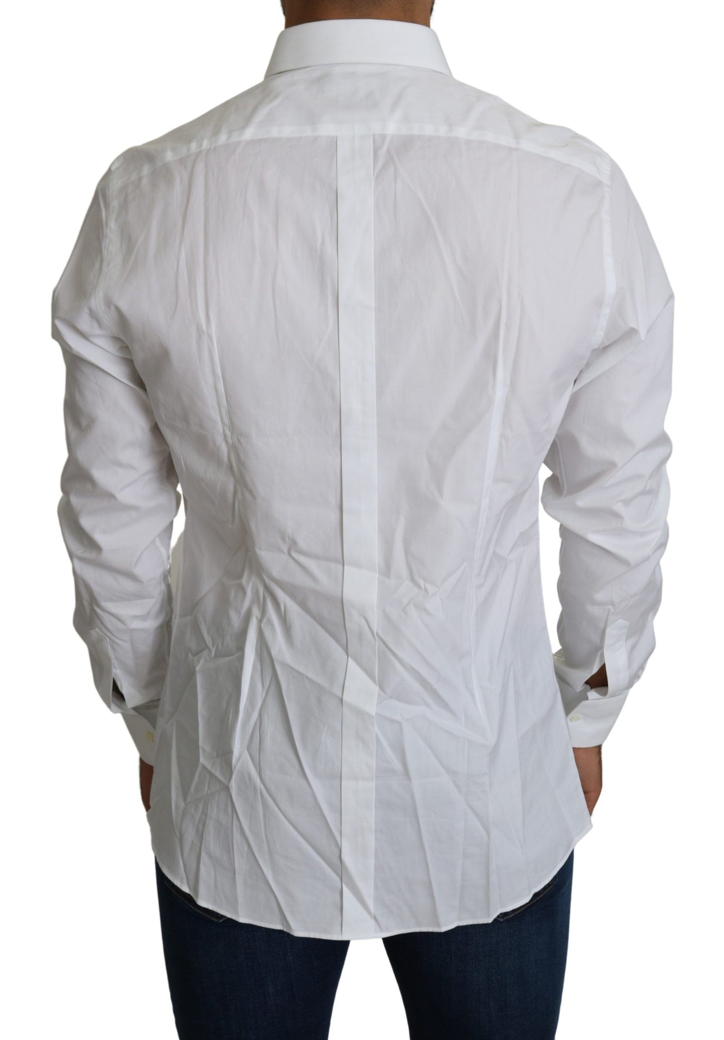 Elegant Slim Fit White Cotton Shirt