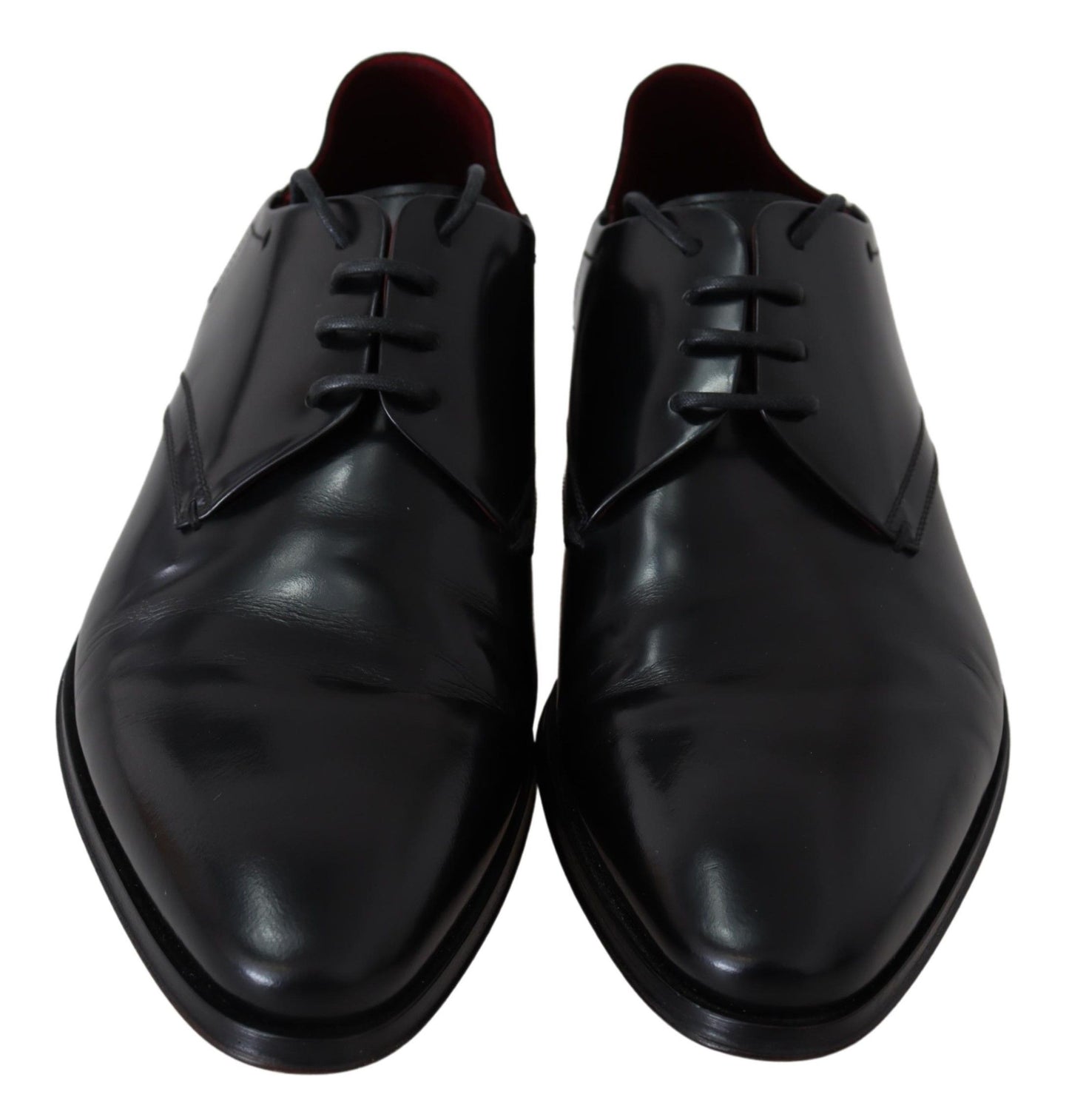 Elegant Black Leather Derby Formal Shoes