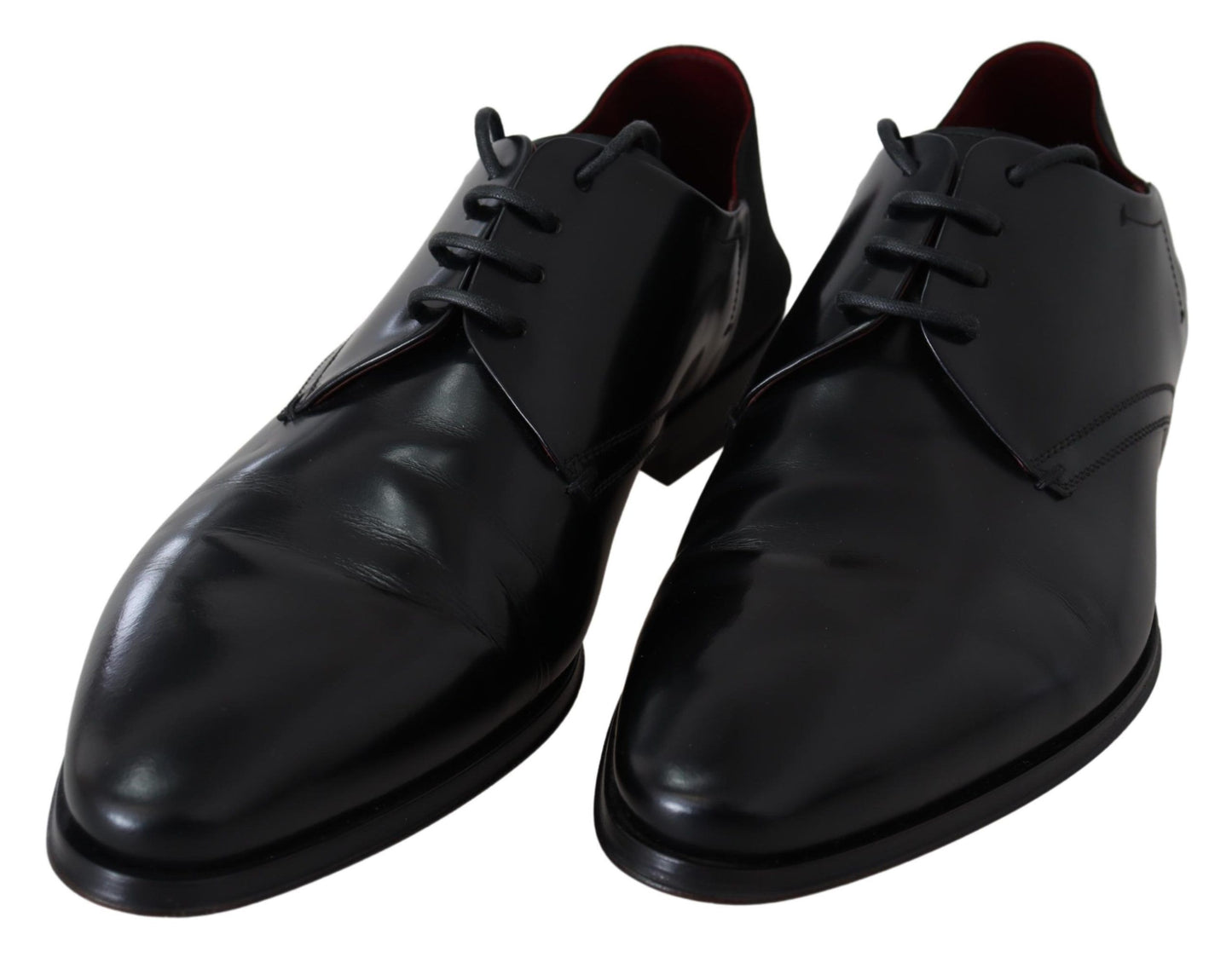 Elegant Black Leather Derby Formal Shoes