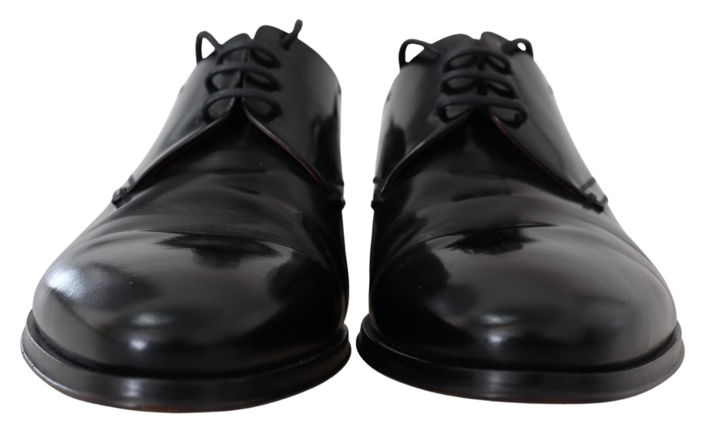 Elegant Black Leather Derby Formal Shoes