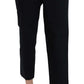 Chic Black Cotton Trousers