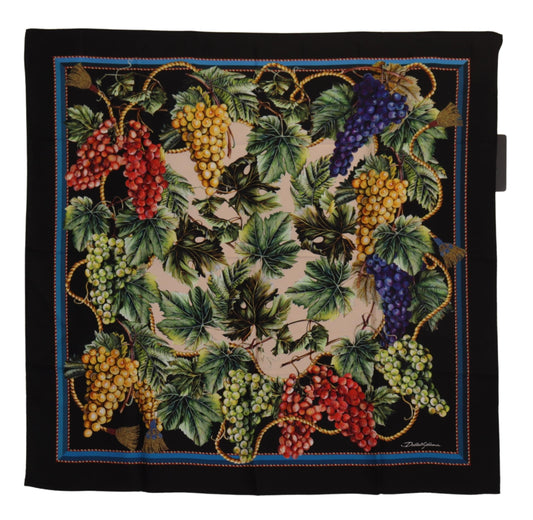 Elegant Multicolor Silk Square Scarf