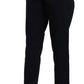 Chic Black Cotton Trousers