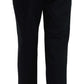 Chic Black Cotton Trousers
