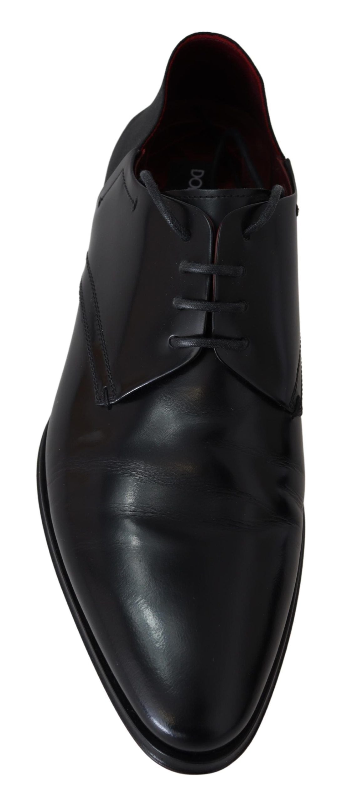 Black Leather Lace Up Men Dress Derby Shoes