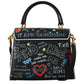 Elegant Black Leather Welcome Shoulder Bag
