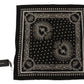 Elegant Silk Men's Scarf with Heart Crown Print