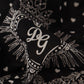 Elegant Silk Men's Scarf with Heart Crown Print