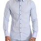 Elegant Light Blue Slim Fit Dress Shirt