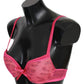 Elegant Pink Leopard Push Up Bra