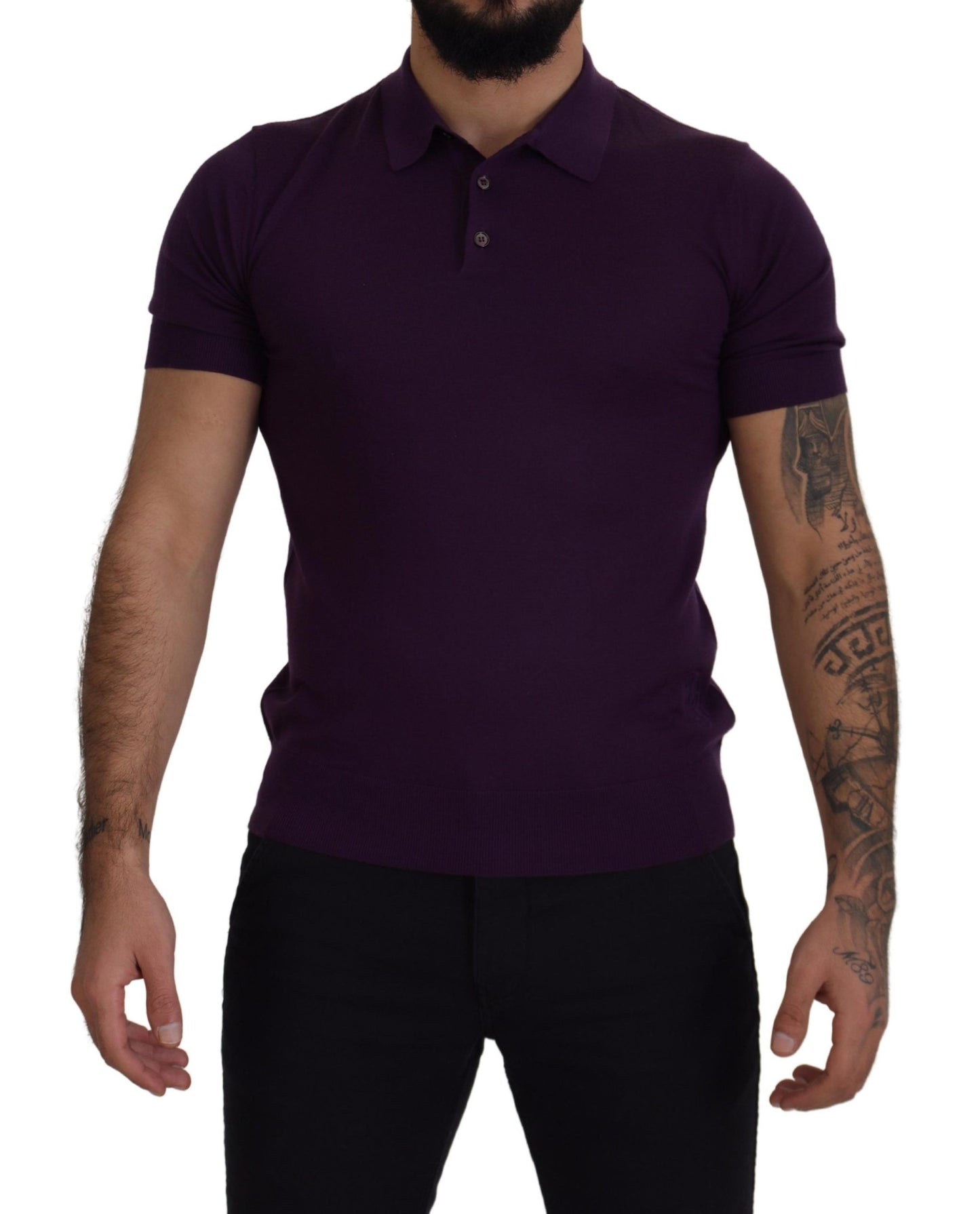 Purple Cashmere Polo Top Mens T-shirt