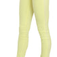 Chic Yellow Low Waist Skinny Casual Trousers