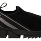 Sleek Black Low Top Sneakers