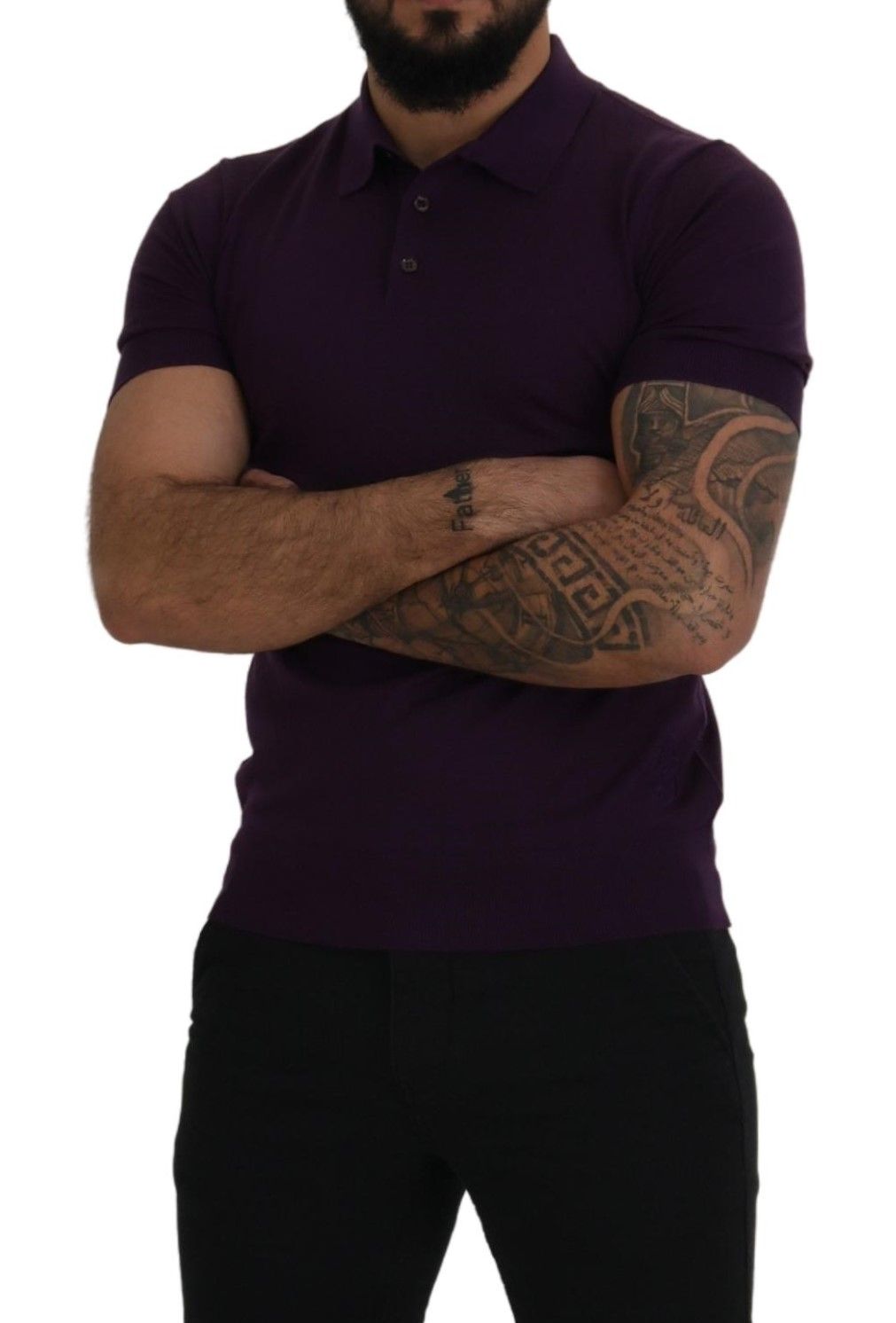 Purple Cashmere Polo Top Mens T-shirt