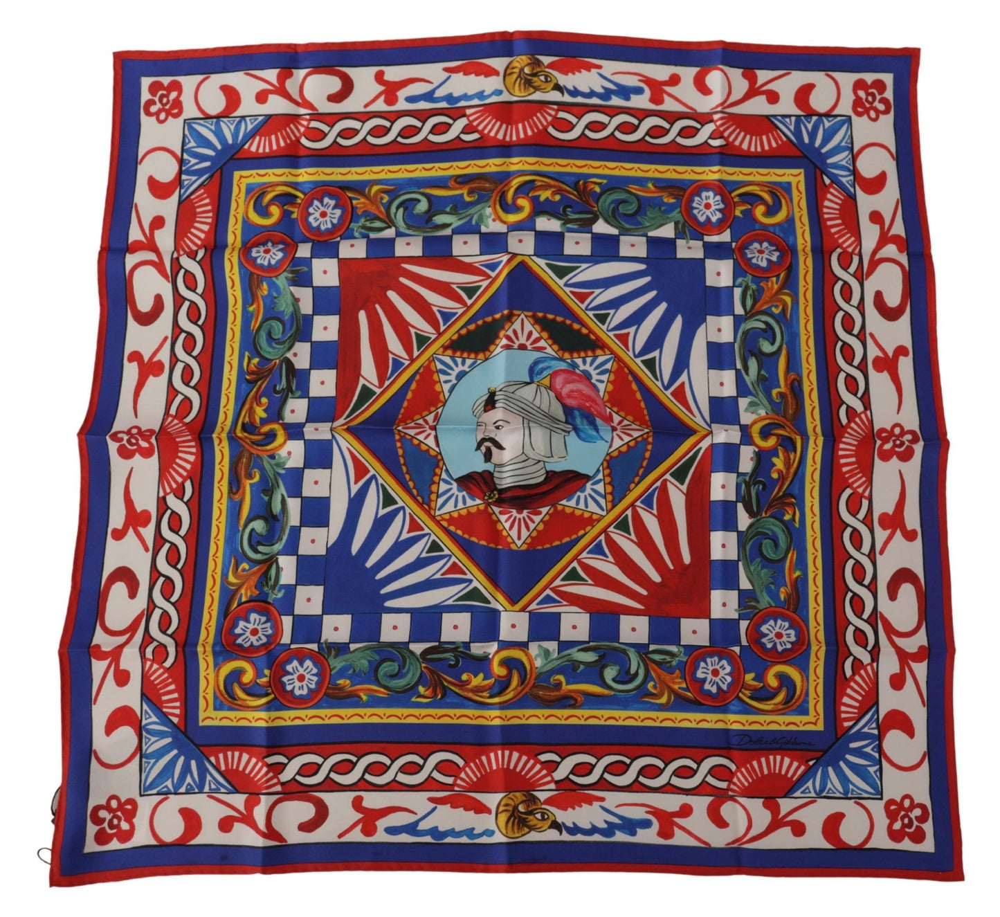 Elegant Multicolor Silk Men's Square Scarf