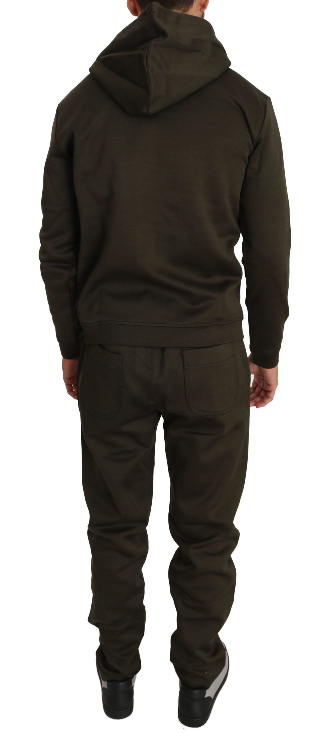 Elegant Green Designer Sweatsuit Ensemble