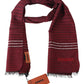 Chic Wool Silk Blend Striped Scarf