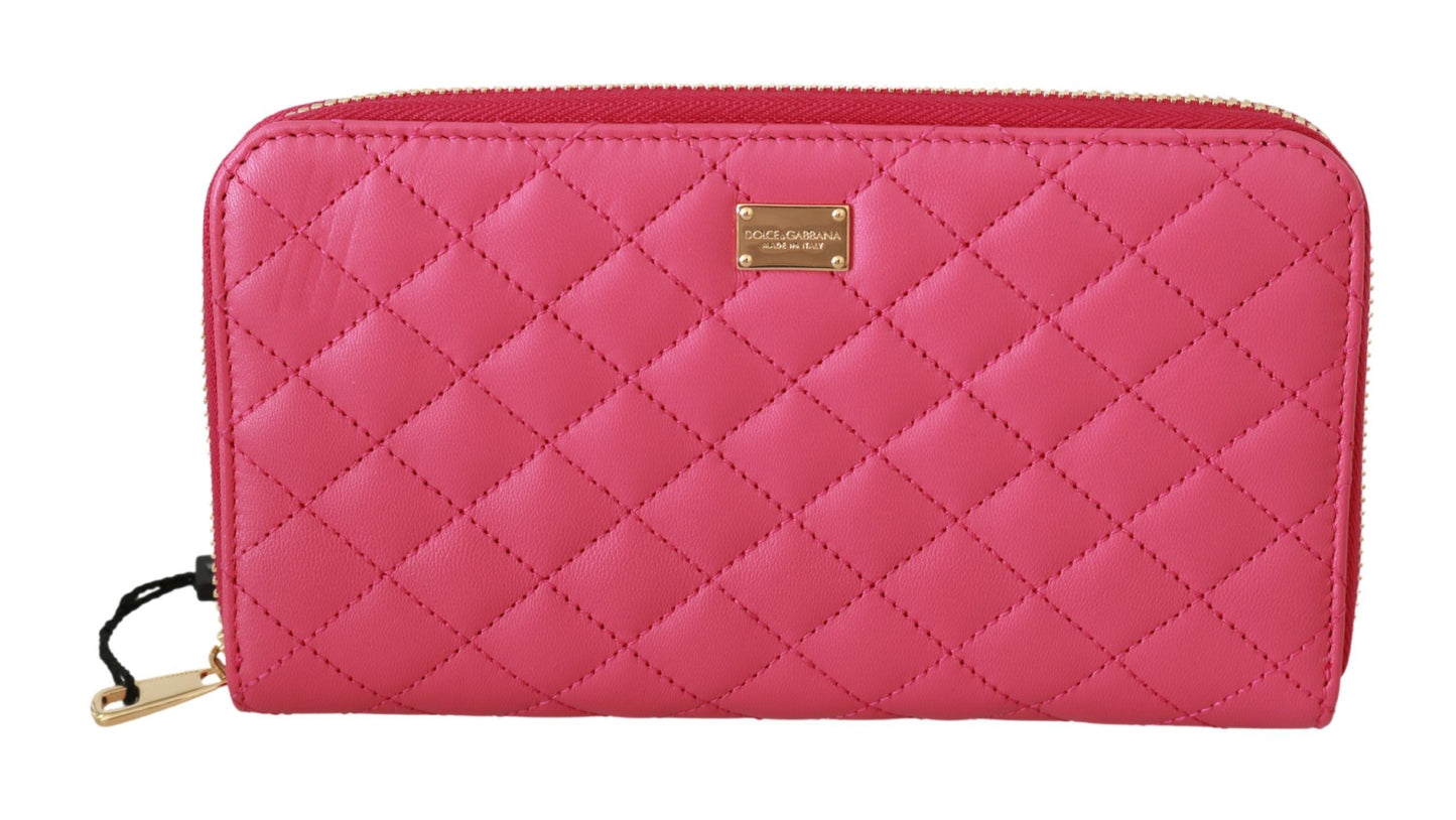 Elegant Pink Continental Zip Wallet