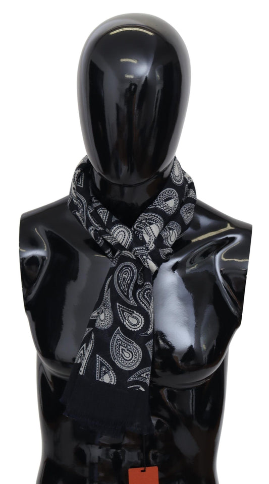 Elegant Unisex Wool Paisley Scarf