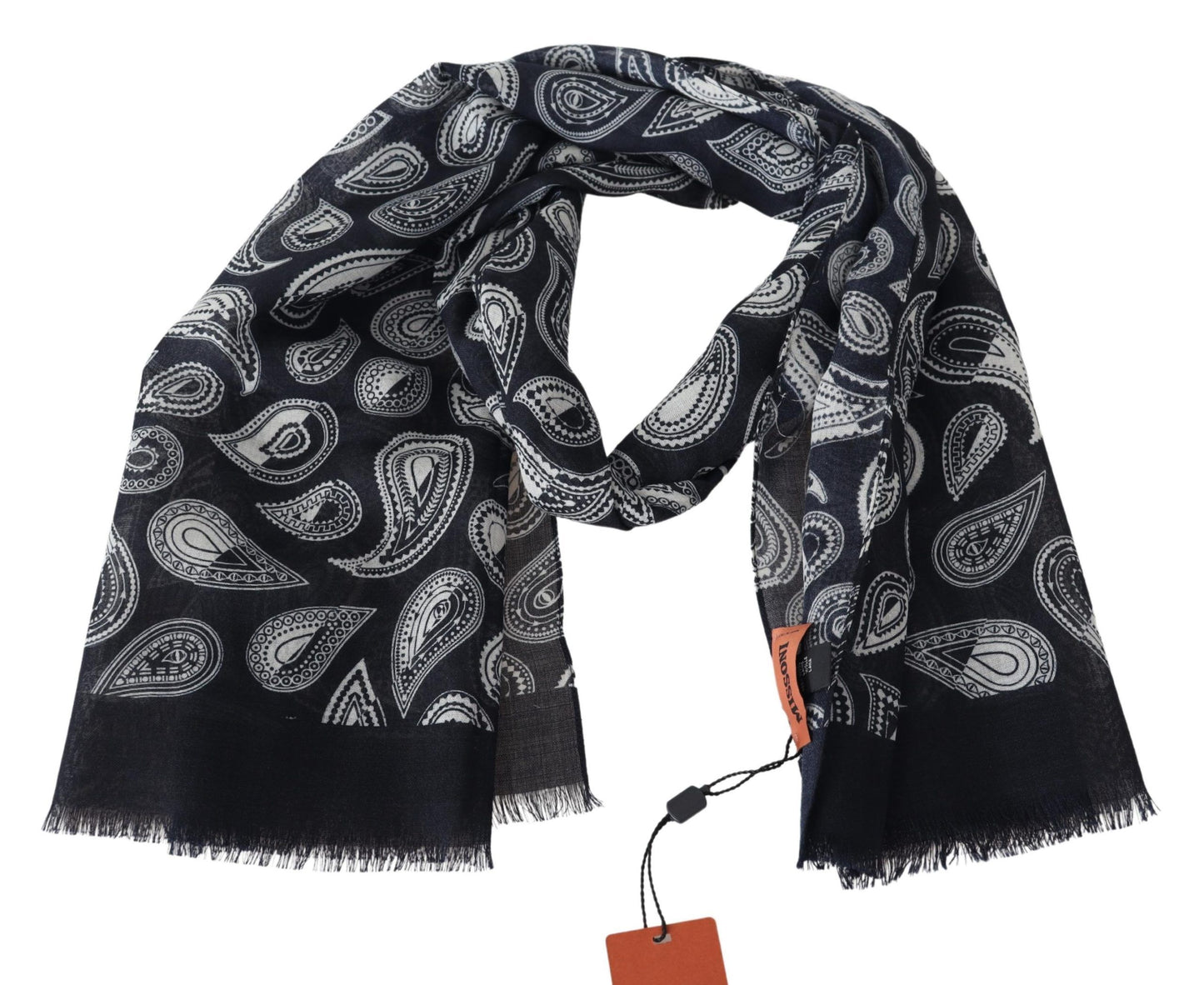 Elegant Unisex Wool Paisley Scarf