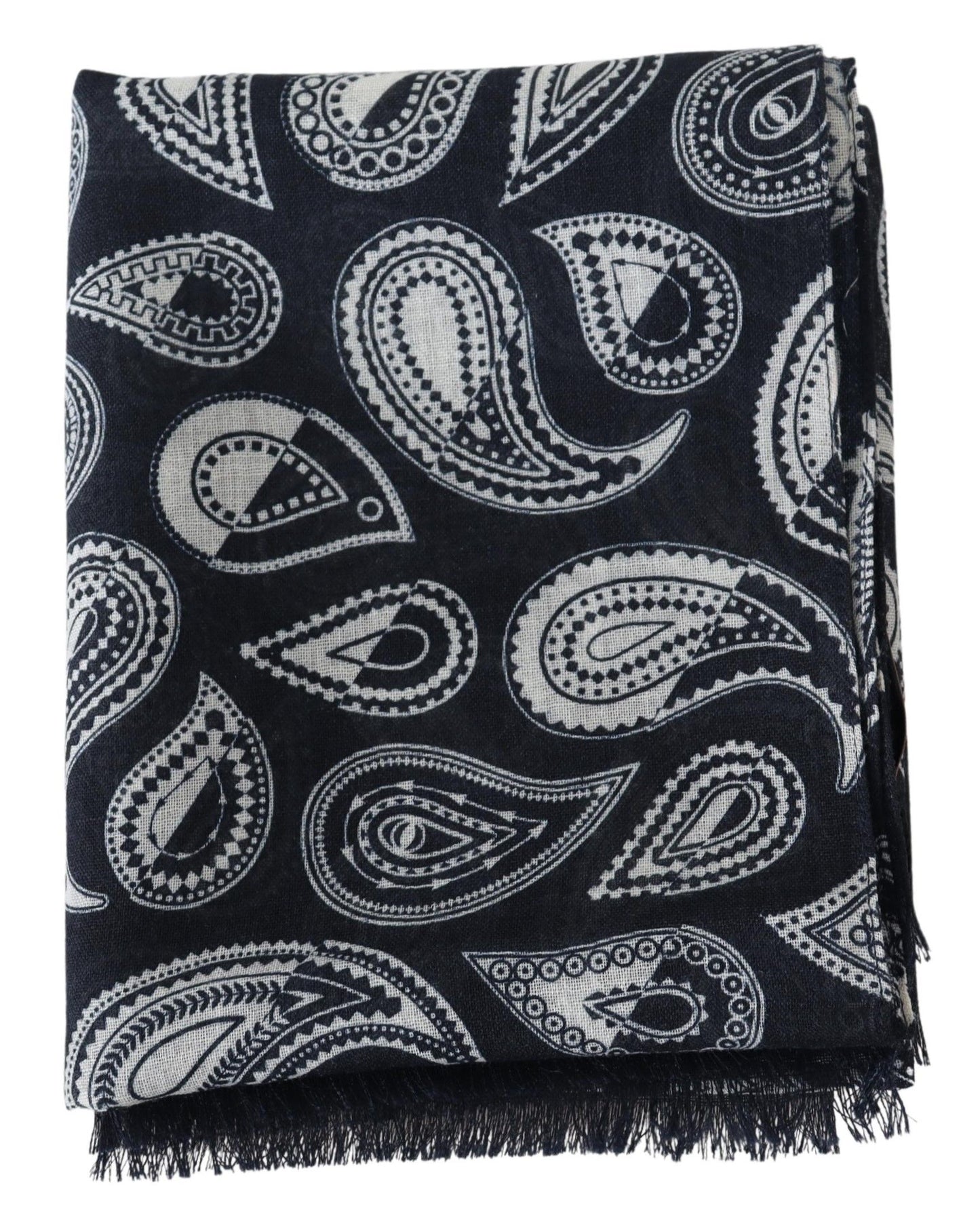 Elegant Unisex Wool Paisley Scarf