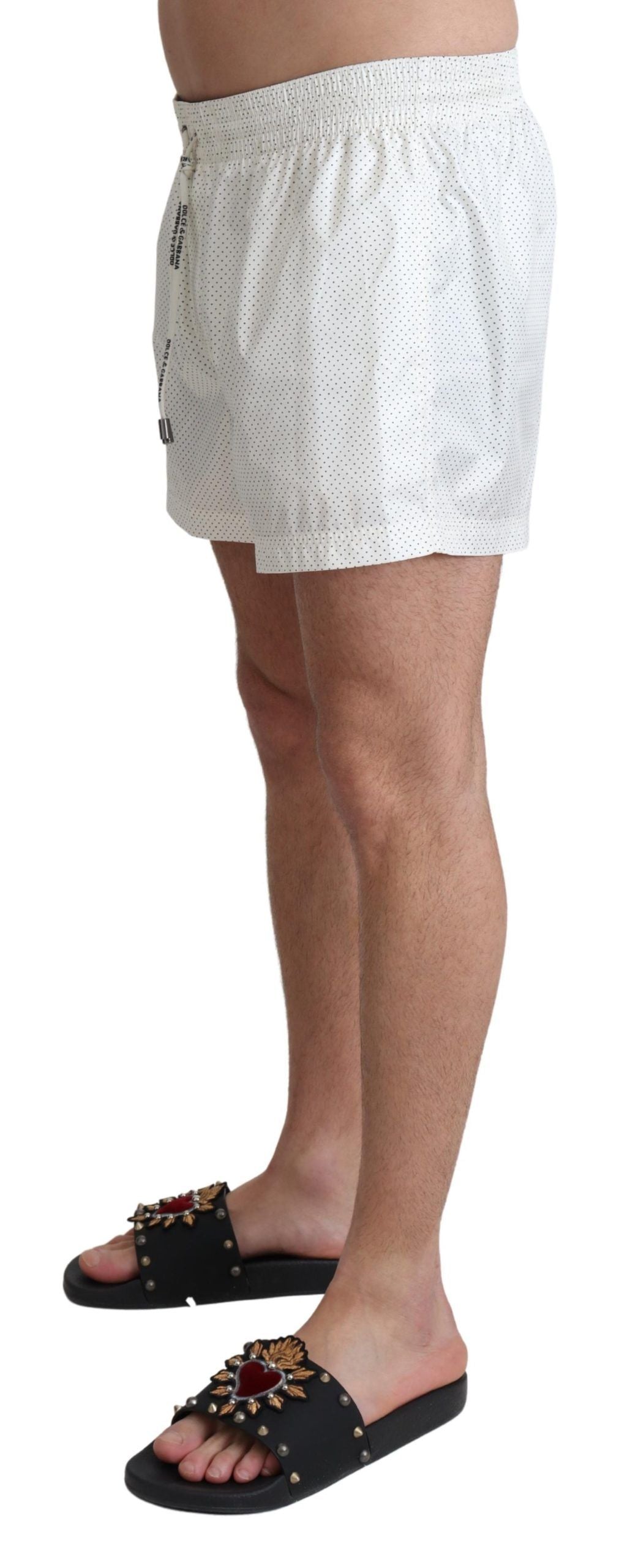 Elegant White Swimming Trunks