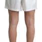 Elegant White Swimming Trunks