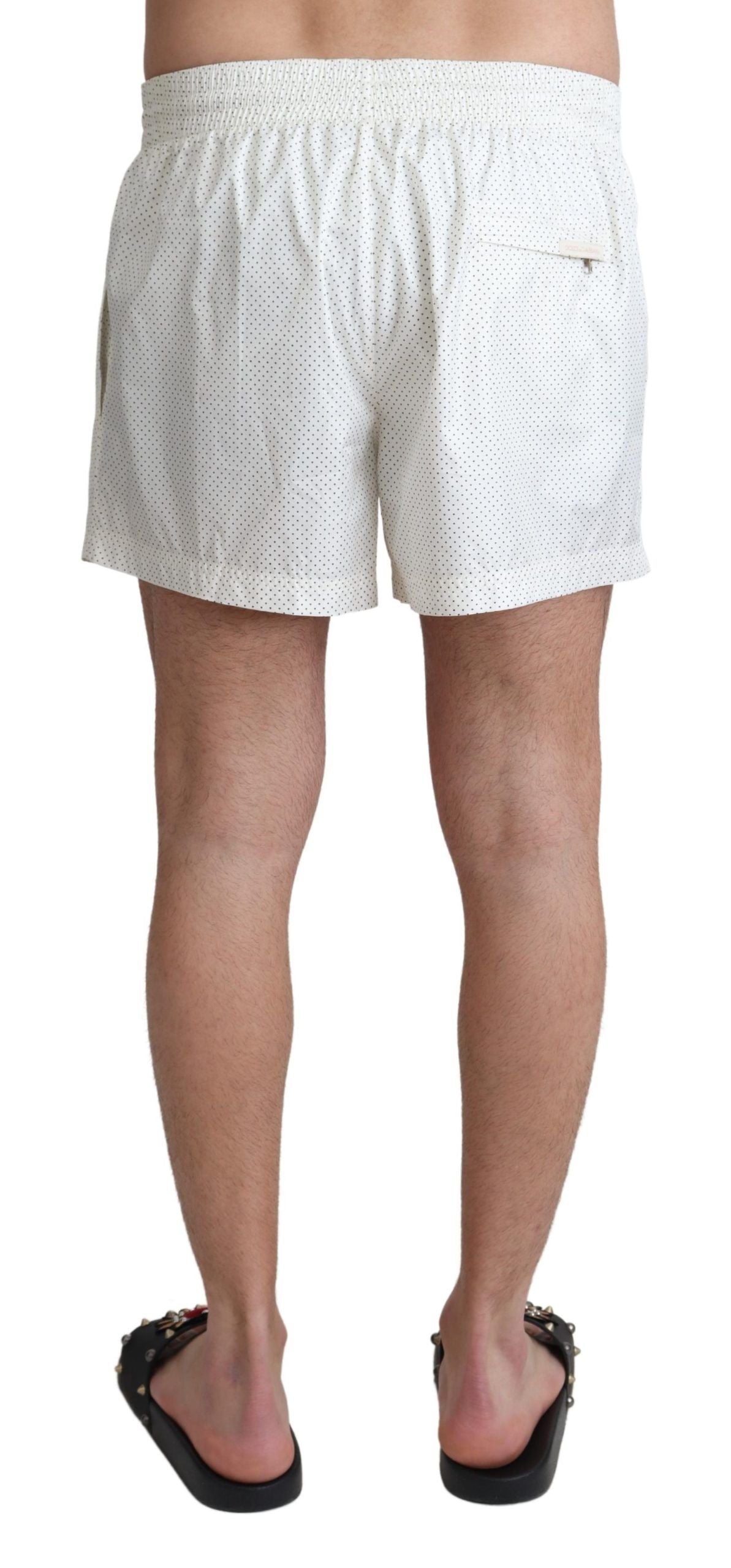 Elegant White Swimming Trunks