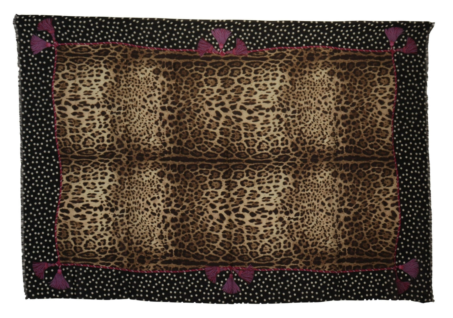 Elegant Leopard Print Cashmere Scarf