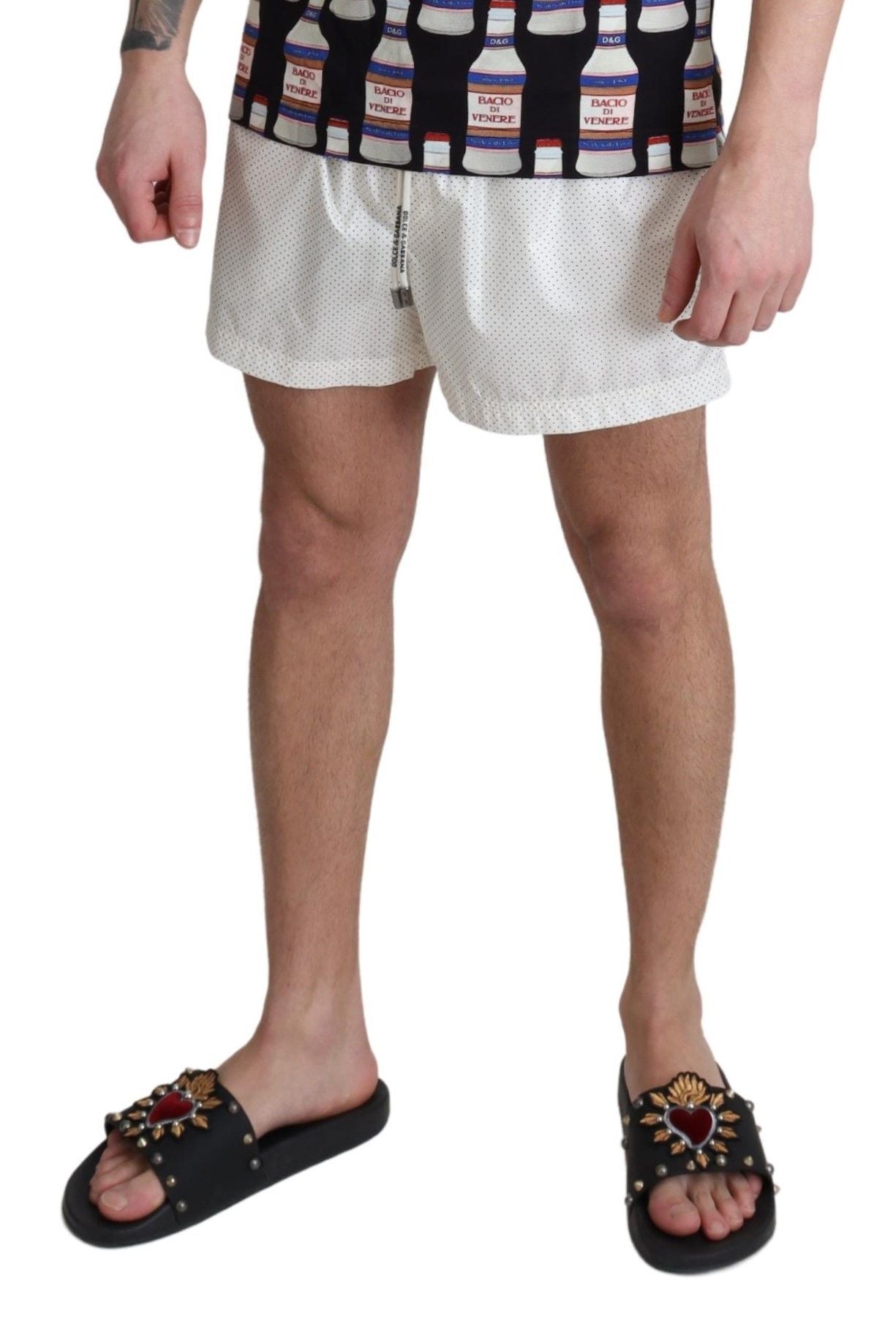 Elegant White Swimming Trunks