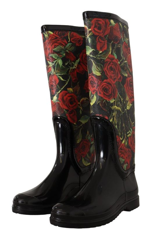 Elegant Floral Rain Boots - Chic All-Weather Footwear