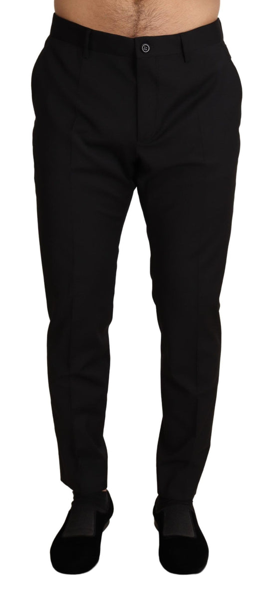 Elegant Black Skinny Dress Trousers