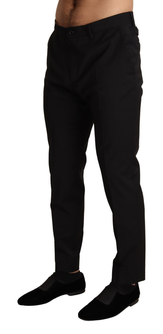 Elegant Black Skinny Dress Trousers