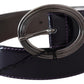 Elegant Purple Leather Waist Belt