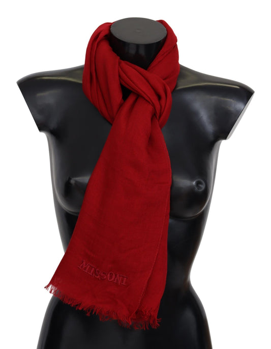 Chic Unisex Red Cashmere Scarf