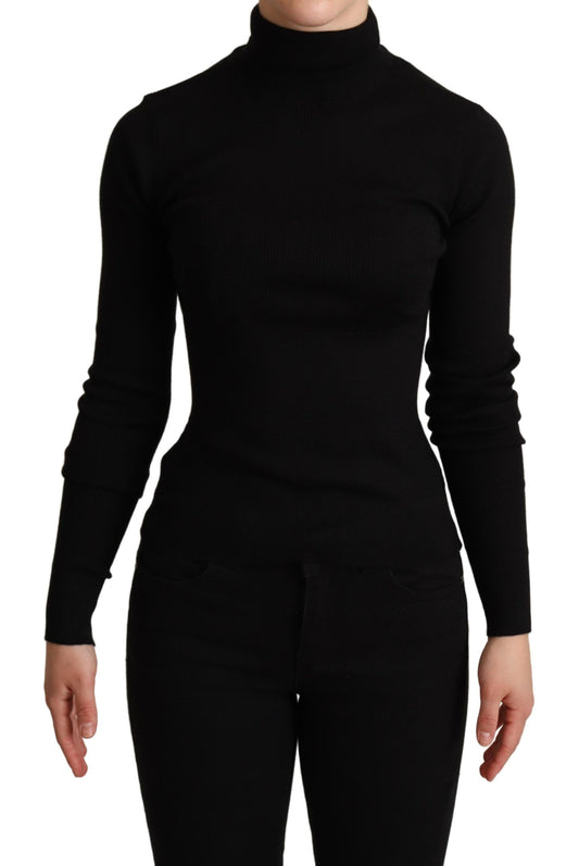 Elegant Textured Knit Cashmere Turtleneck Sweater