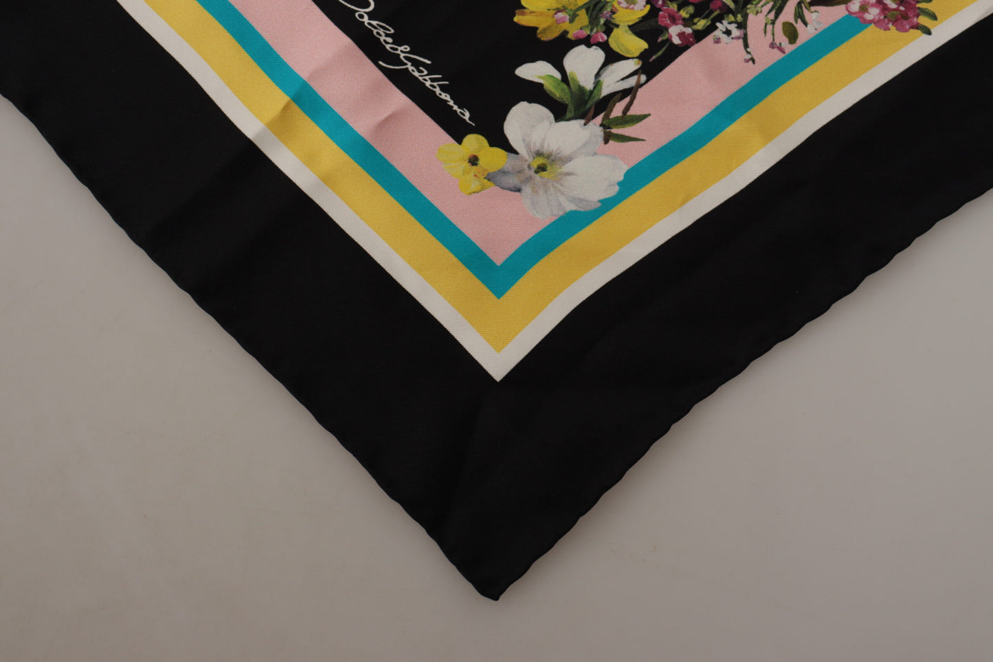 Elegant Multicolor Silk Square Scarf