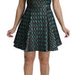 Baroque Blue Mini A-Line Dress