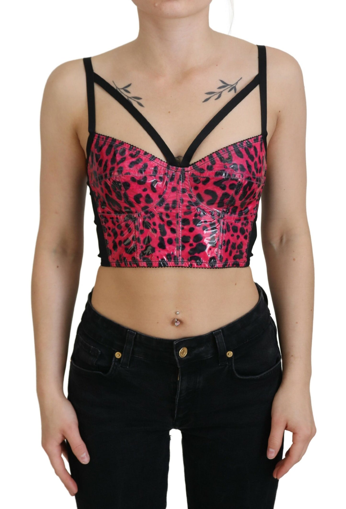 Leopard Print Bustier Corset Top