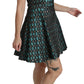 Baroque Blue Mini A-Line Dress