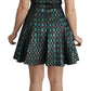 Baroque Blue Mini A-Line Dress