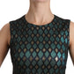 Baroque Blue Mini A-Line Dress
