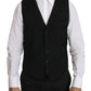 Elegant Black Formal Dress Suit Vest