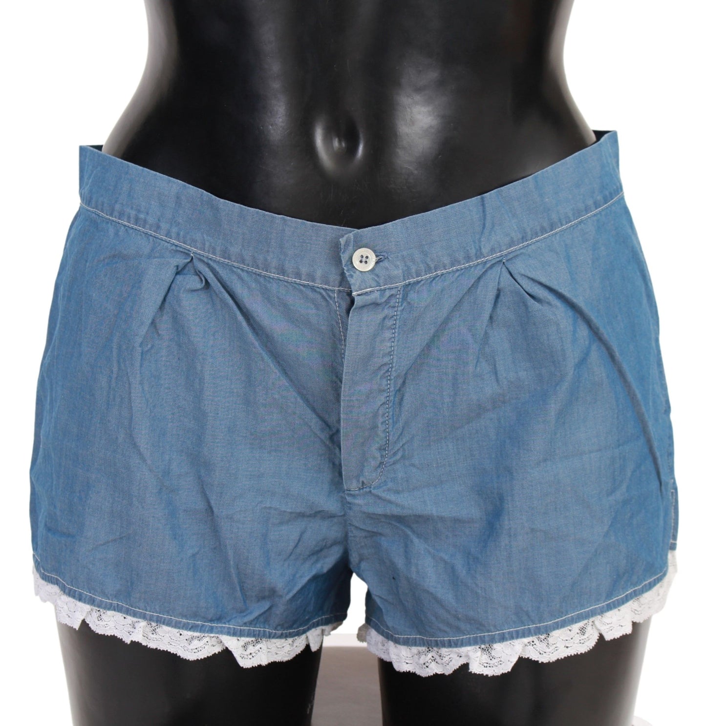 Chic Denim Blue Cotton Shorts