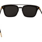 Sleek Black Sunglasses with Grey UV Lenses